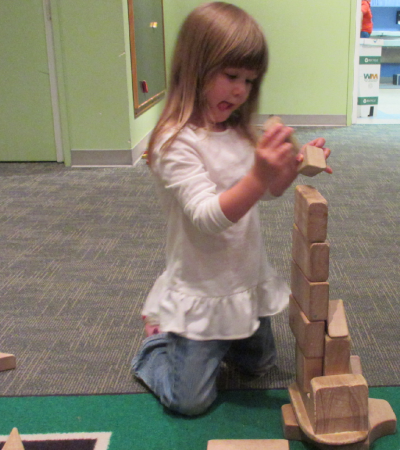 Takes concentration to build a tower.